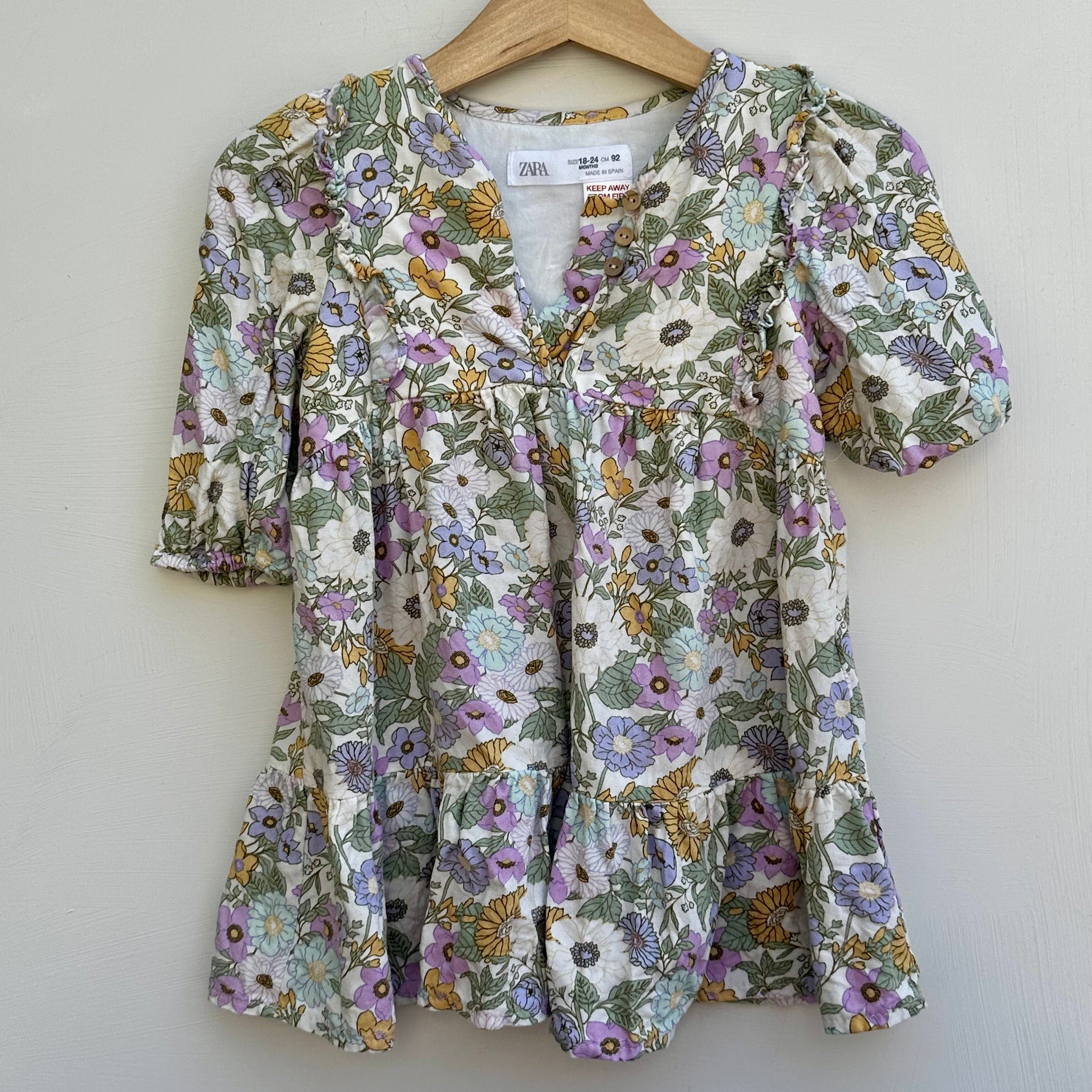 Robe à fleurs Zara 18-24 mois | Seconde main
